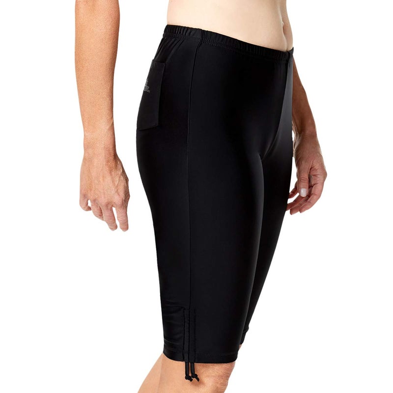 UV SKINZ Womenâ€™s Classic Swim Jammerz with UPF 50+ Sun Protection â€“ Long Swim Shorts for Women, Womens Modest Swimsuits - Black - L - Image 2